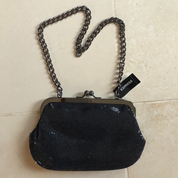 NEW - Express Snap Top Shimmer Black Evening Bag
Glamcore Classic - Picture 3 of 12